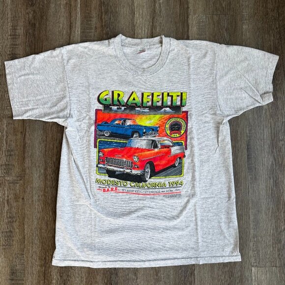 Vintage DARE T-Shirt - GRAFFITI USA Modesto California 1994 - Picture 1 of 4